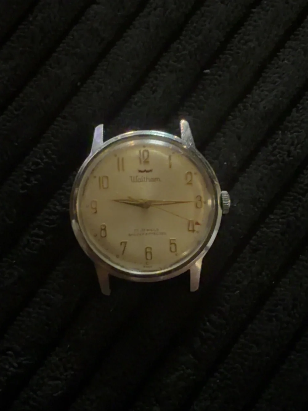 Waltham Cream Dial Silver Case Watch